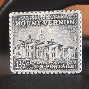 Mount Vernon, Virginia Solid Pewter Belt Buckle - Vintage- Unique!